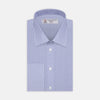 Light Blue End-on-End Shirt with T&A Collar and Double Cuffs