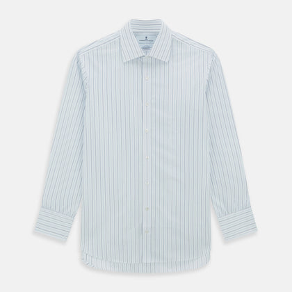 Blue Wide Pinstripe Mayfair Shirt