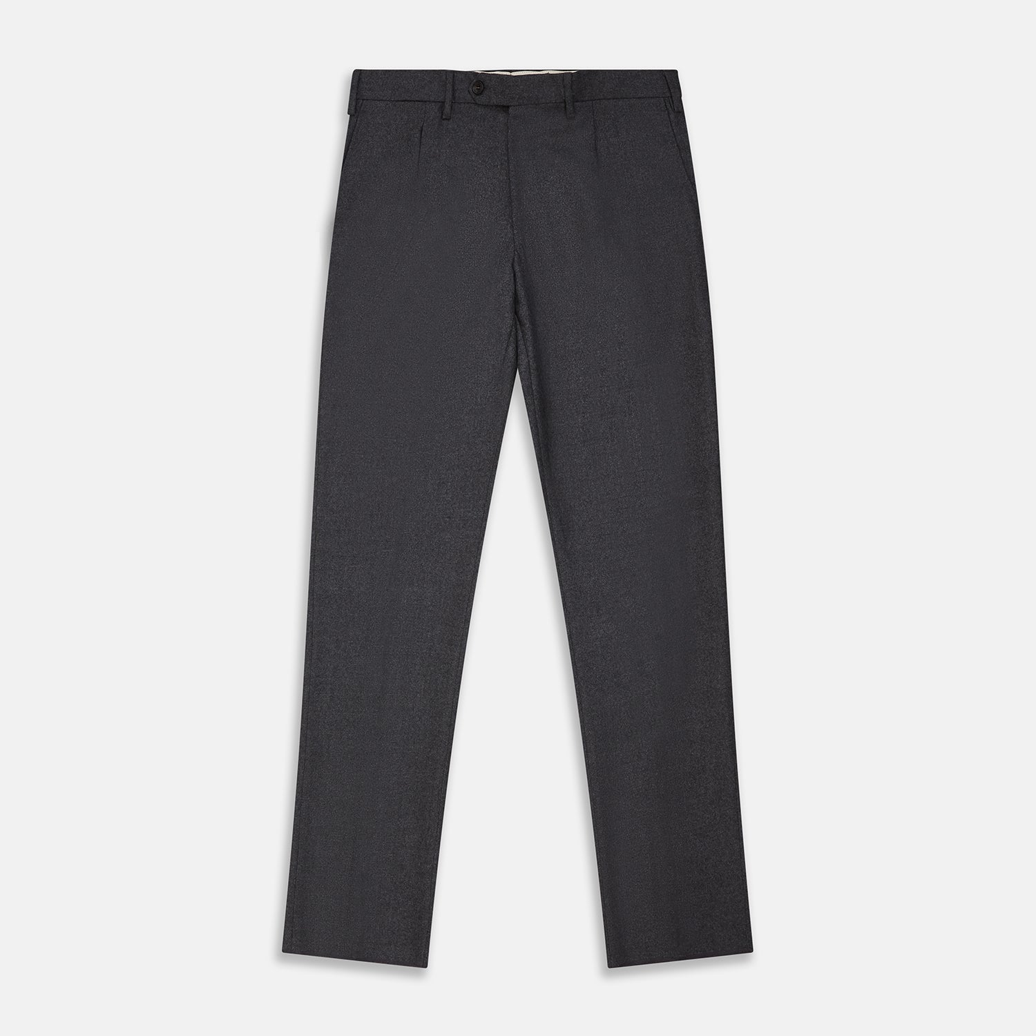 View 1 of product Charcoal Wool Single Pleated Gerry Trousers