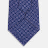 View 3 of product Azzurro Floral Tile Pattern Printed Silk Tie