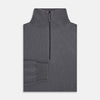 View 4 of product Grey Half-Zip Cashmere Jumper