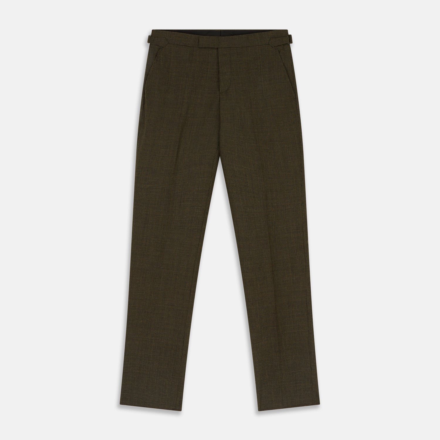 View 1 of product Brown Puppytooth Wool Jonathan Trousers