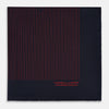 View 3 of product Navy and Red Stripe Silk Pocket Square