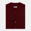 Burgundy Cashmere Cardigan