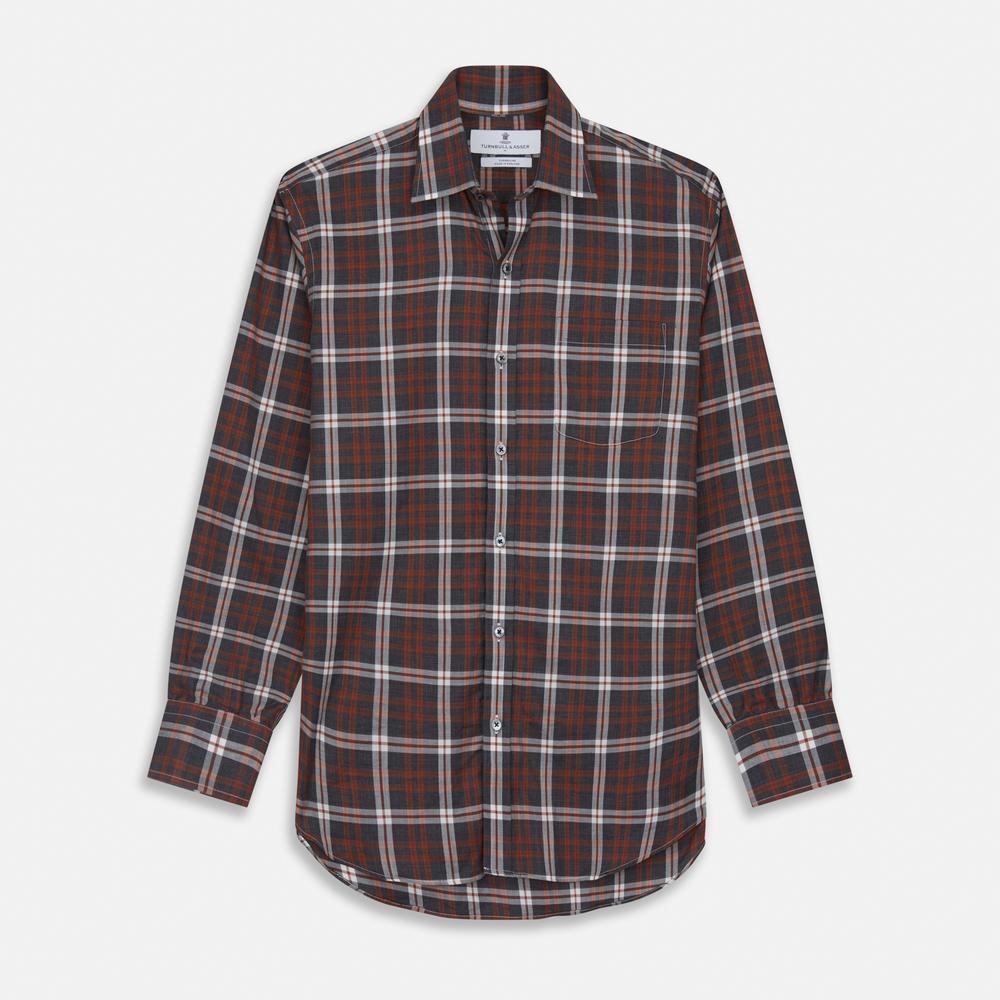 Rust Check Cotton Fabric