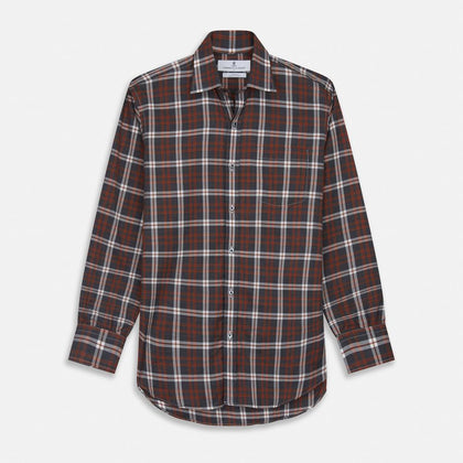 Rust Check Cotton Fabric Image 1