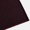 View 2 of product Navy and Burgundy Diamond-Patterned Cashmere Knitted Scarf