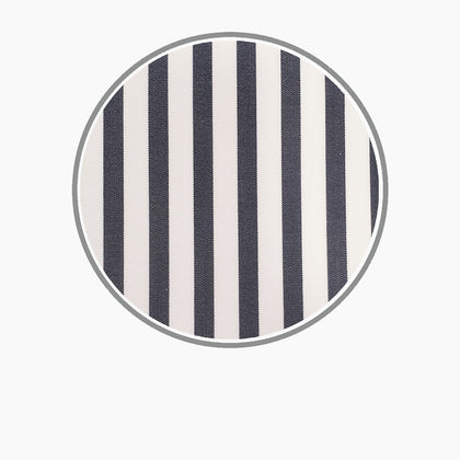Black Candy Stripe Cotton Fabric Image 2