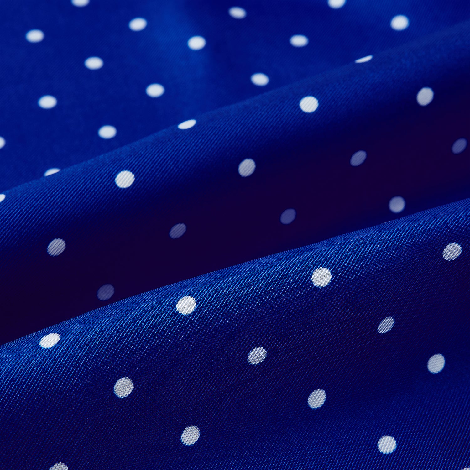 View 3 of product Royal Blue and White Spotted Silk Scarf