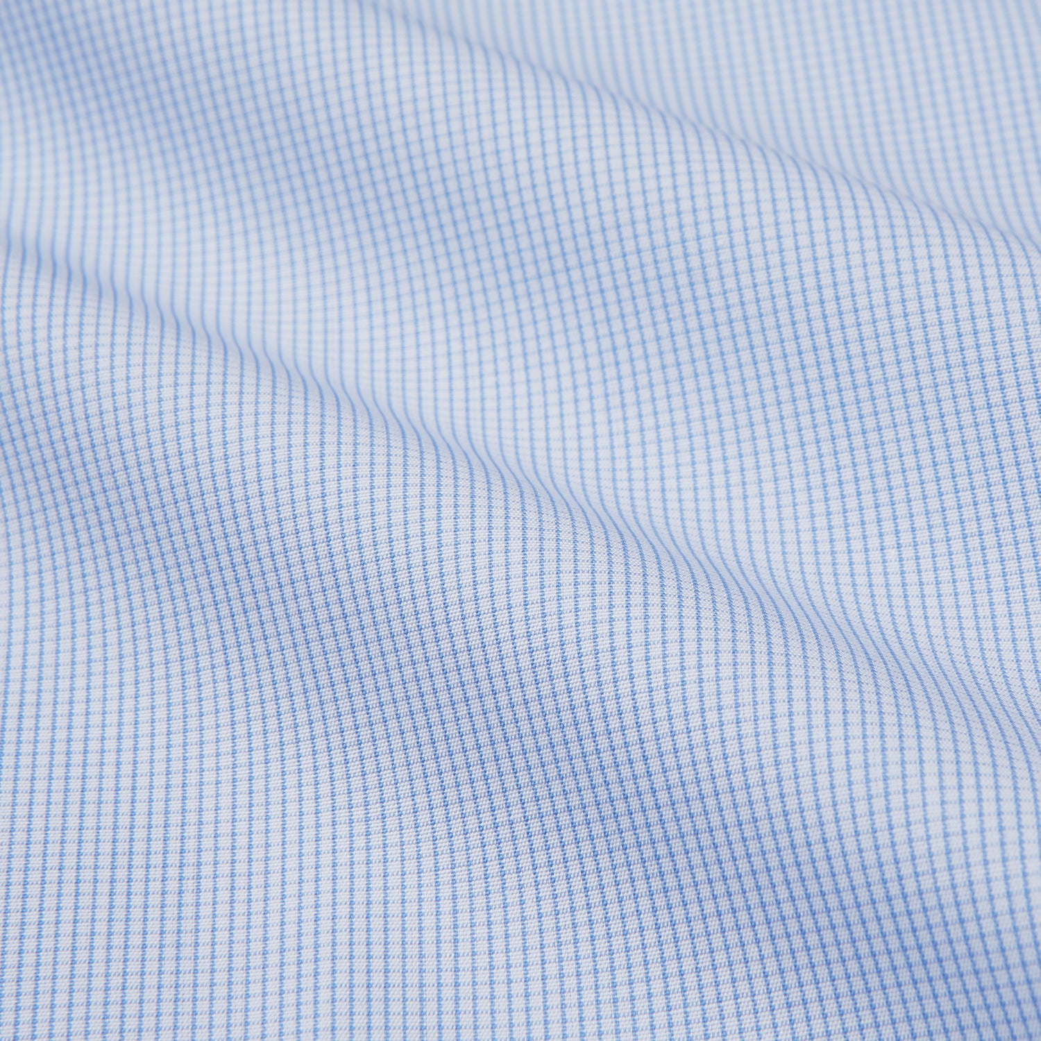View 2 of product Micro Blue Check with White Collar and Cuff Shirt