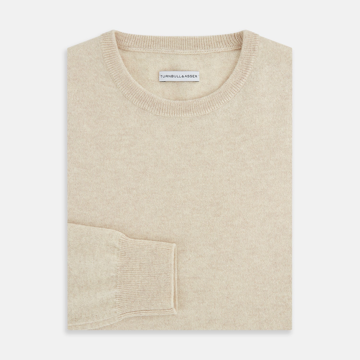 View 4 of product Cream Cashmere Round Neck Jumper