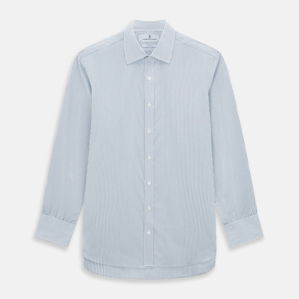 Sky Blue Shadow Pinstripe Mayfair Shirt