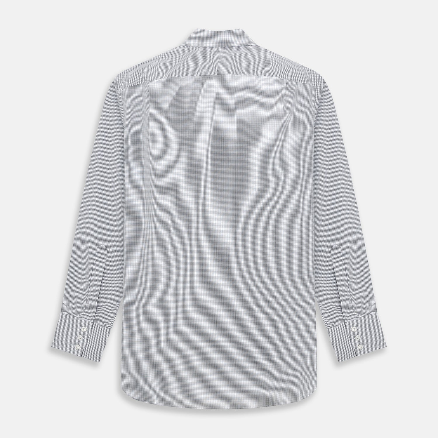 View 3 of product Midnight Blue Micro  Tattersall Check Mayfair Shirt