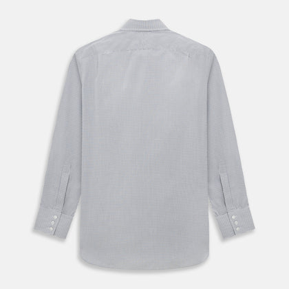 Midnight Blue Micro  Tattersall Check Mayfair Shirt Image 2