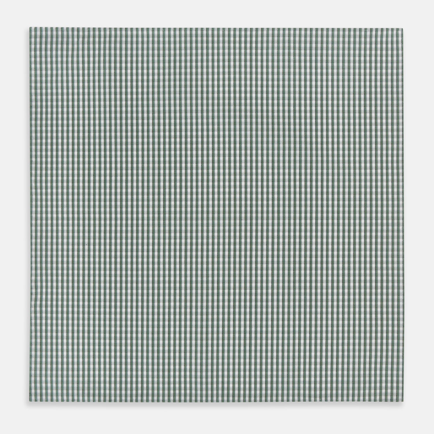 View 3 of product Melon Green Micro Shadow Check Hand-Rolled Handkerchief