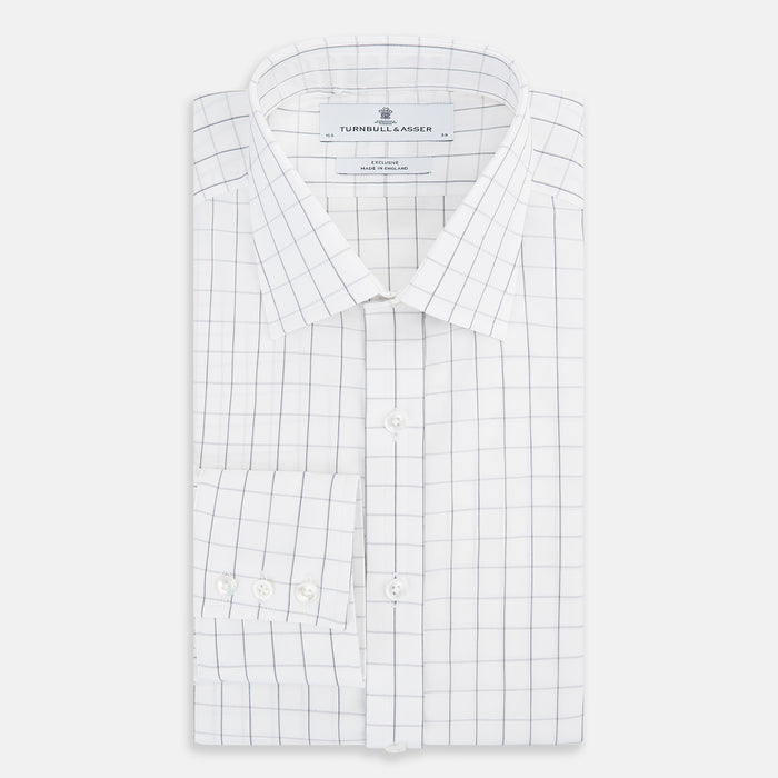 Navy Blue  Hairline Multi Stripe Mayfair Shirt Image 4