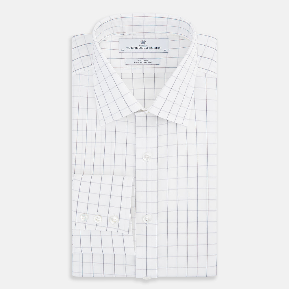 Navy Blue  Hairline Multi Stripe Mayfair Shirt