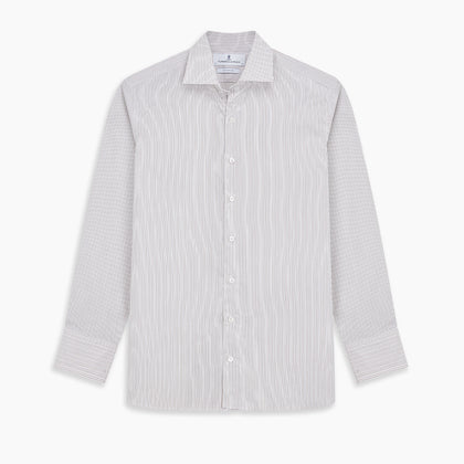 Sandstone Multi Stripe Cotton Tailored Fit Shelton Shirt Image 5