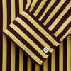 View 2 of product Yellow and Burgundy Candy Stripe Silk Weekend Fit Harold Shirt