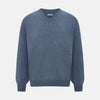 View 1 of product Blue Melange Cashmere V-neck Jumper