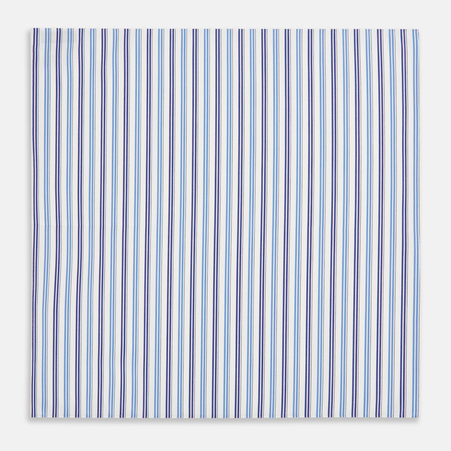 View 3 of product Blue and Navy Multi Stripe Hand-Rolled Handkerchief