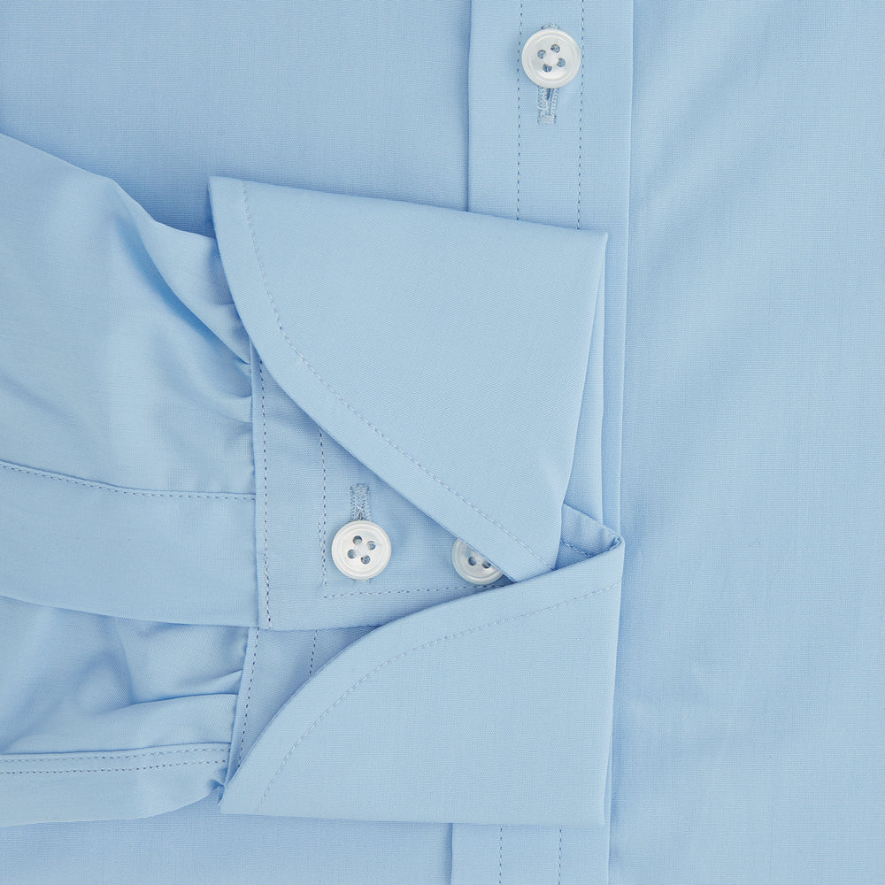 Dr. No Blue Cotton Shirt With Cocktail Cuff As Seen On James Bond