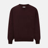 View 1 of product Burgundy Fine Merino V-Neck Jumper