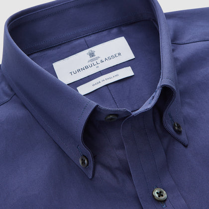 Blue Piece Dyed Weekend Fit Suffolk Shirt Image 2