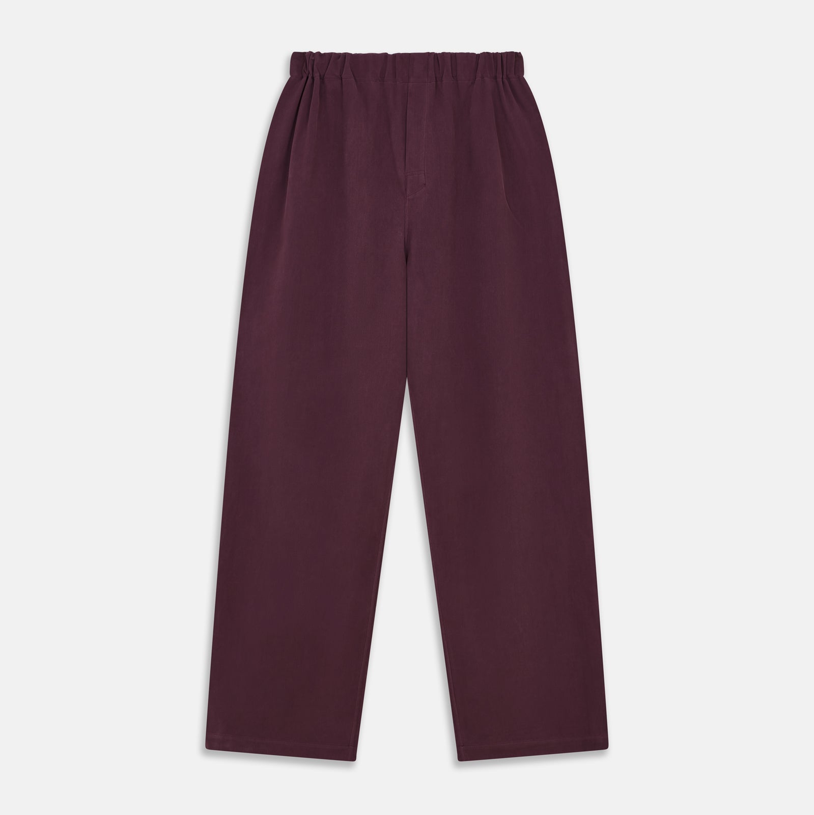 View 6 of product Plain Plum Silk Modern Pyjama Set