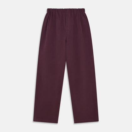 Plain Plum Silk Modern Pyjama Set Image 5