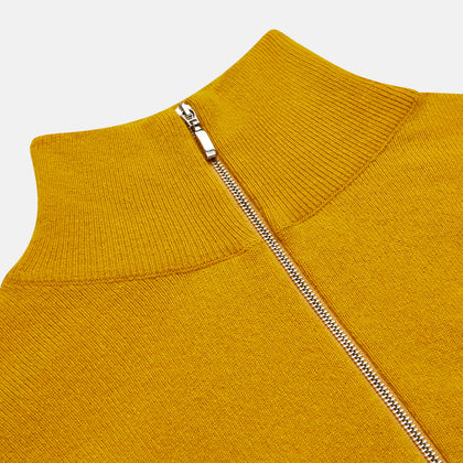 Gold Lennox Cashmere Half-Zip Jumper Image 1