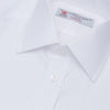 View 5 of product White Herringbone Superfine Cotton Shirt with T&A Collar and Double Cuffs