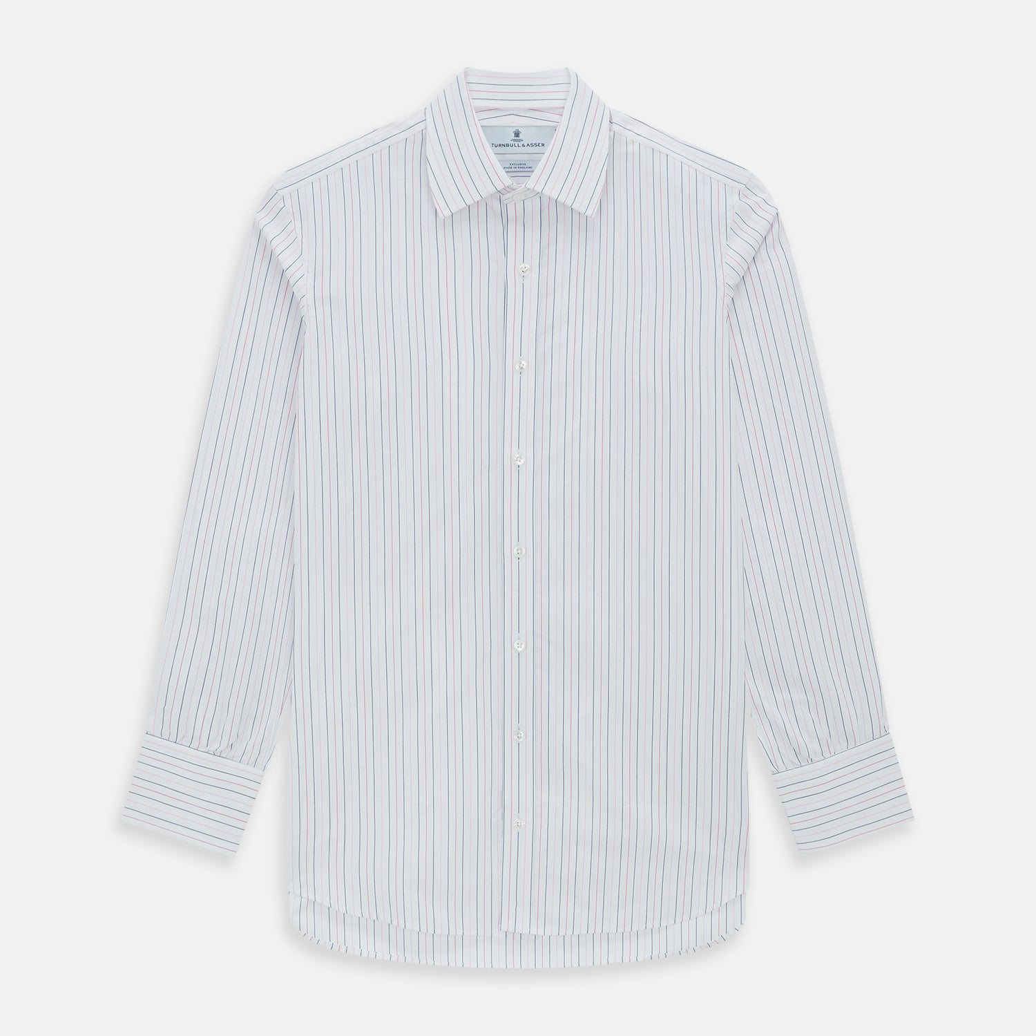 View 1 of product Pink and Blue Wide Pinstripe Mayfair Shirt