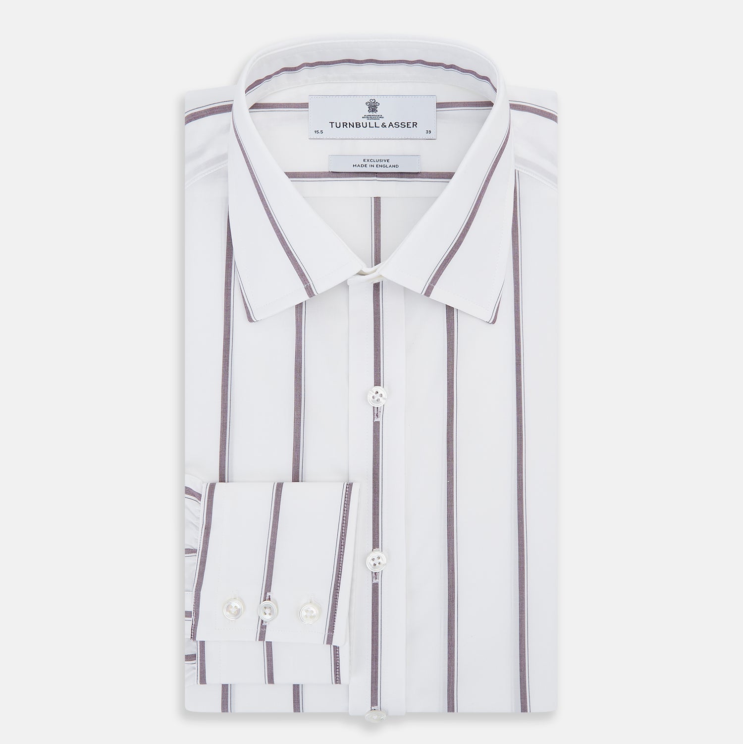 View 5 of product Burgundy Track Stripe Mayfair Shirt