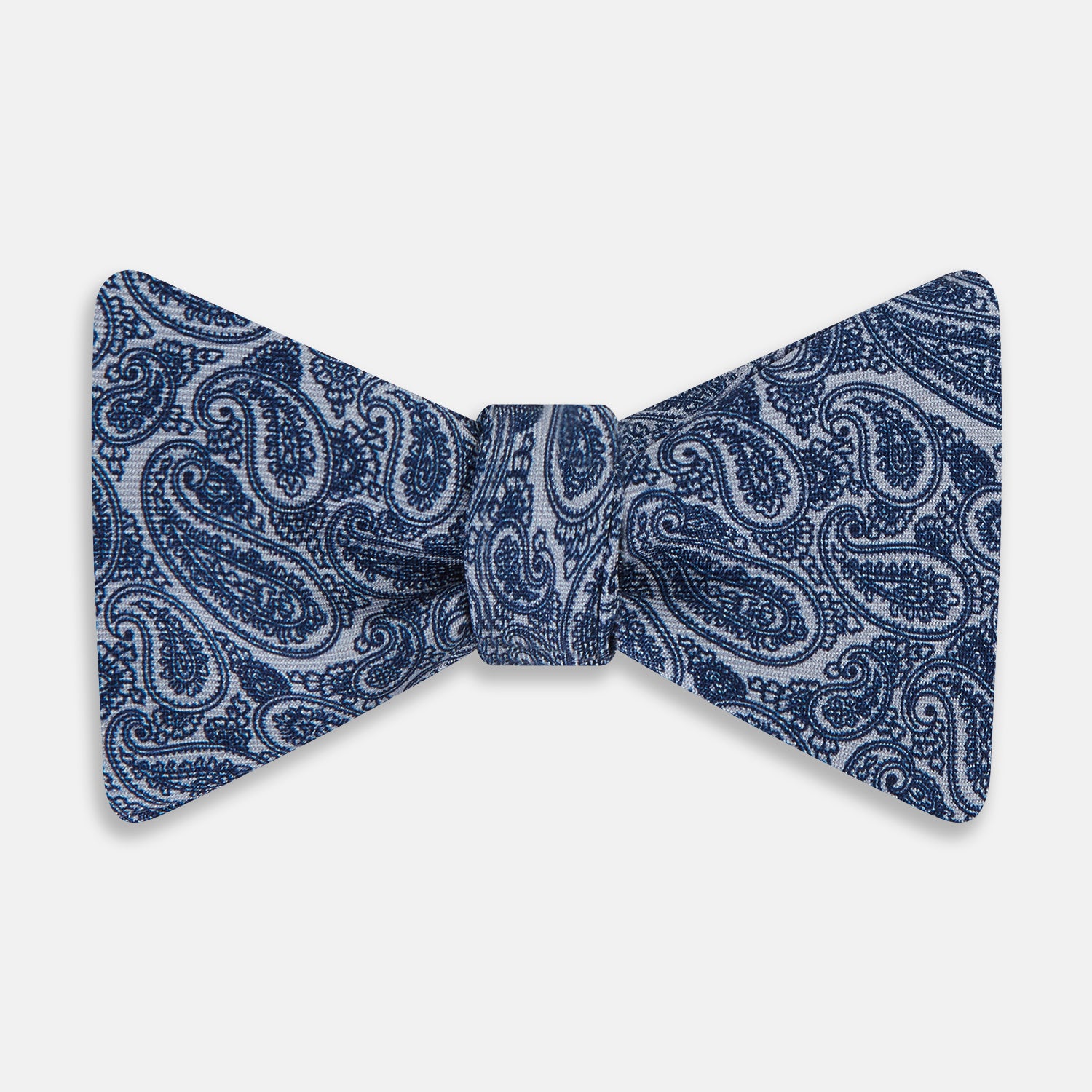 View 1 of product Pale Blue Paisley Silk Bow Tie