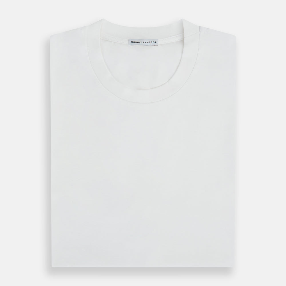 White Short-sleeve Fitted T-Shirt