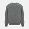 View 3 of product Grey Melange Cashmere Round Neck Jumper