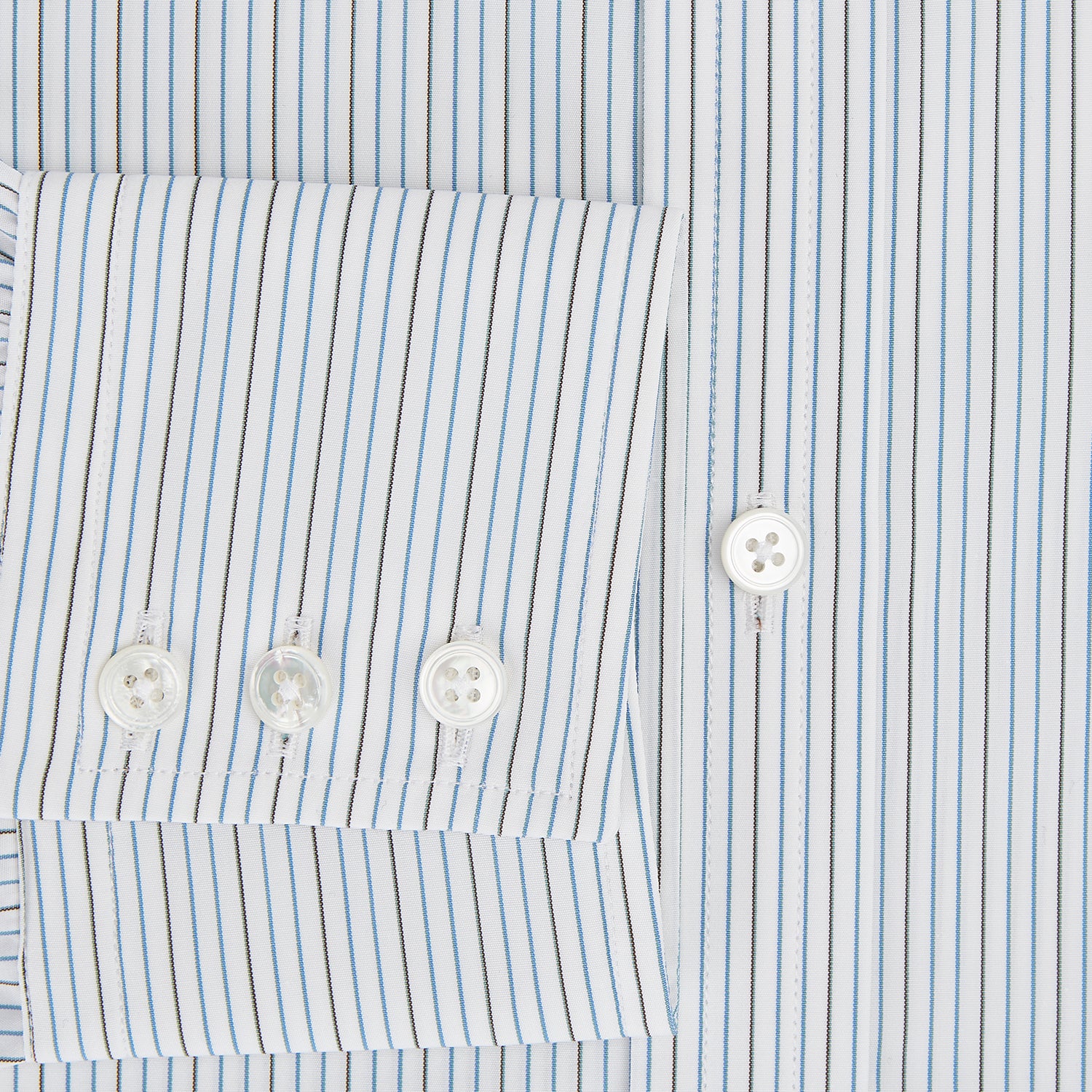 View 4 of product Navy and Brown Pinstripe Mayfair Shirt