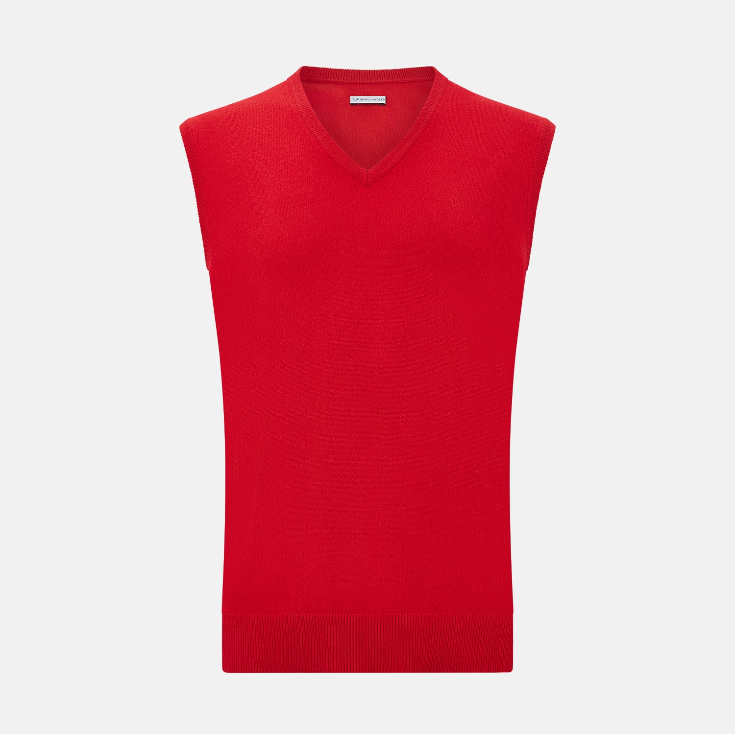 View 1 of product Red Cashmere V-Neck Vest