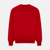 View 3 of product Red Fine Merino V-Neck Jumper