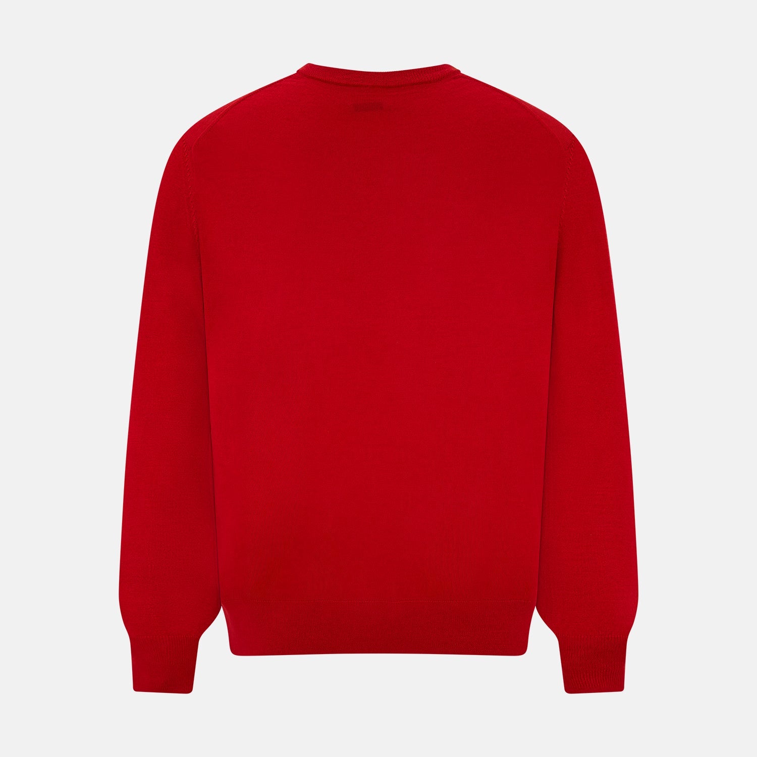 View 3 of product Red Fine Merino V-Neck Jumper