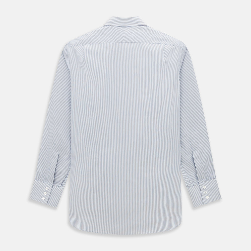 Blue and Brown Ticking Stripe Mayfair Shirt