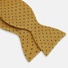 View 3 of product Navy and Yellow Micro Dot Silk Bow Tie