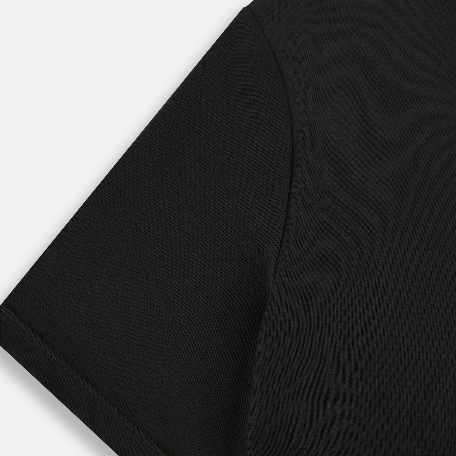 View 4 of product The Turnbull & Asser Dark Chocolate Short-Sleeve T-shirt features a crew neckline and quality fabric, shown against a white background to highlight its timeless appeal.