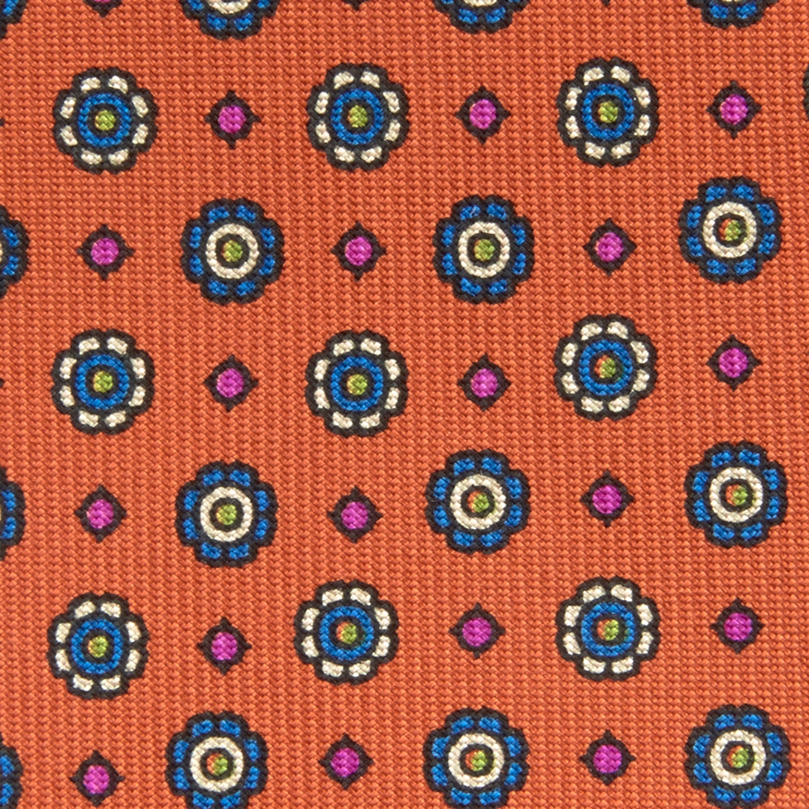 View 3 of product The Great Gatsby Orange Printed Silk Tie