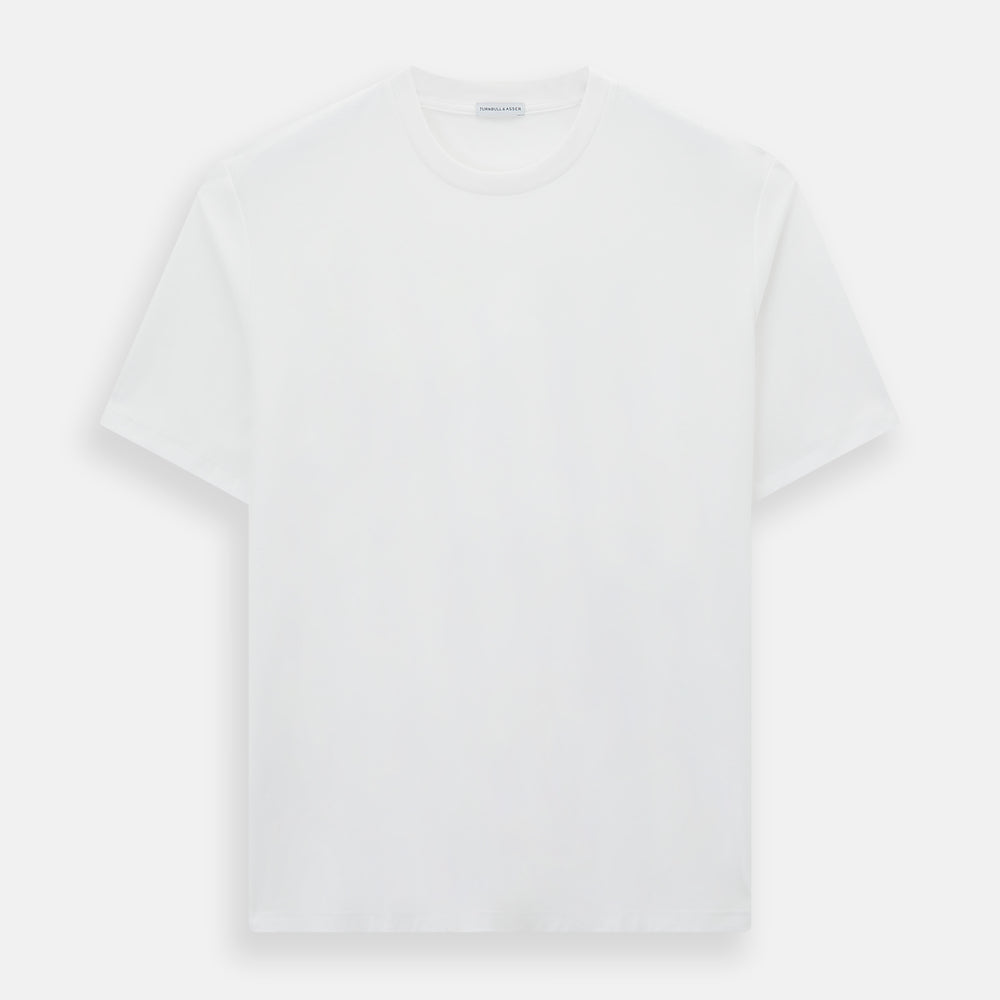 White Short-sleeve Fitted T-Shirt