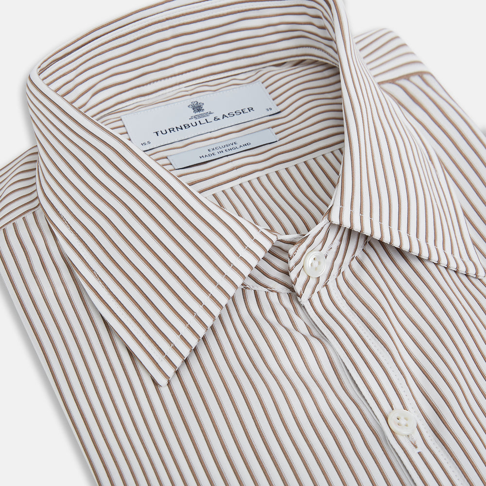 Coffee Multi Stripe Westminster Shirt