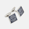 View 1 of product Blue Floral Square Cufflinks