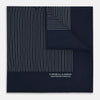 View 1 of product Navy and White Stripe Silk Pocket Square