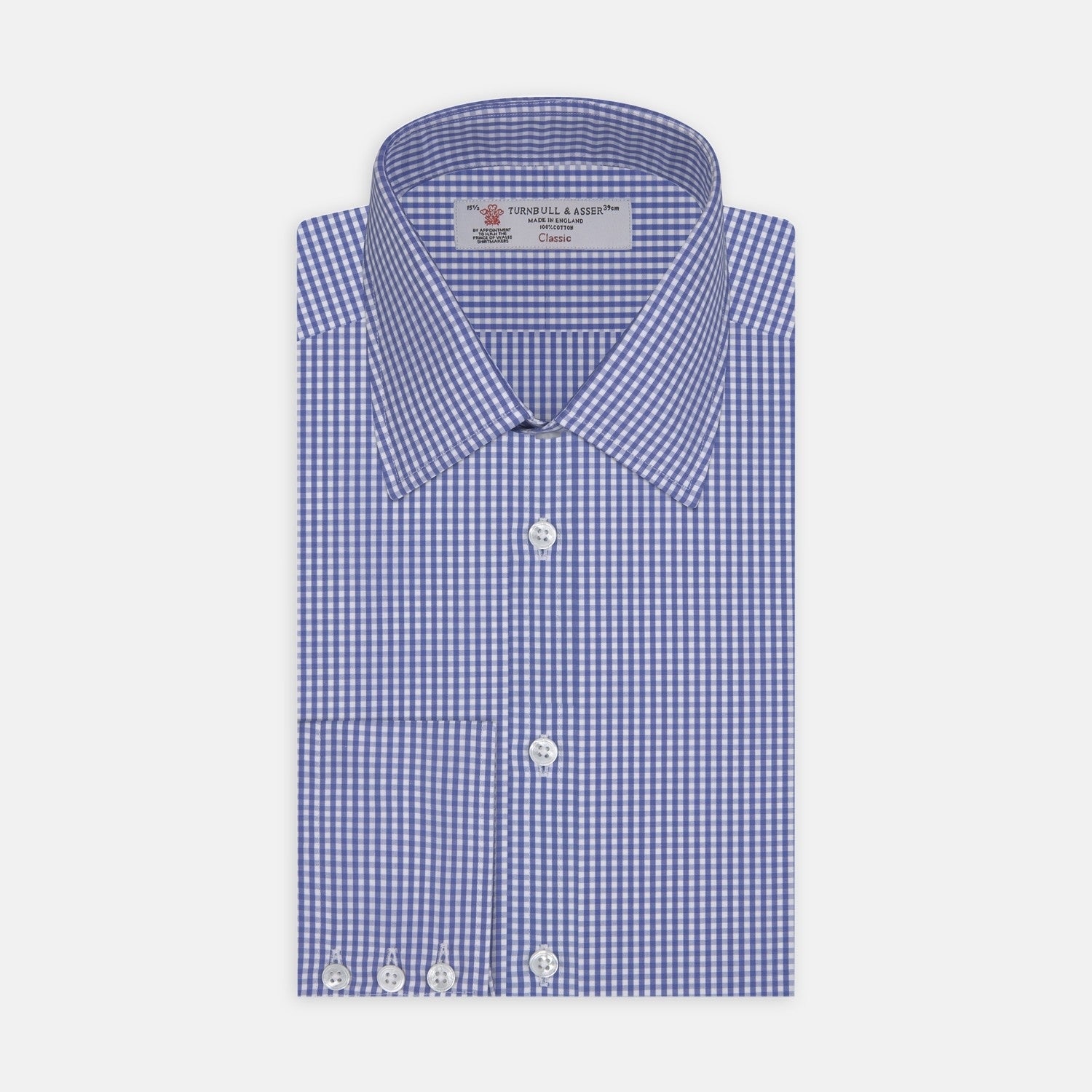 View 2 of product Mid Blue Gingham Check Cotton Fabric